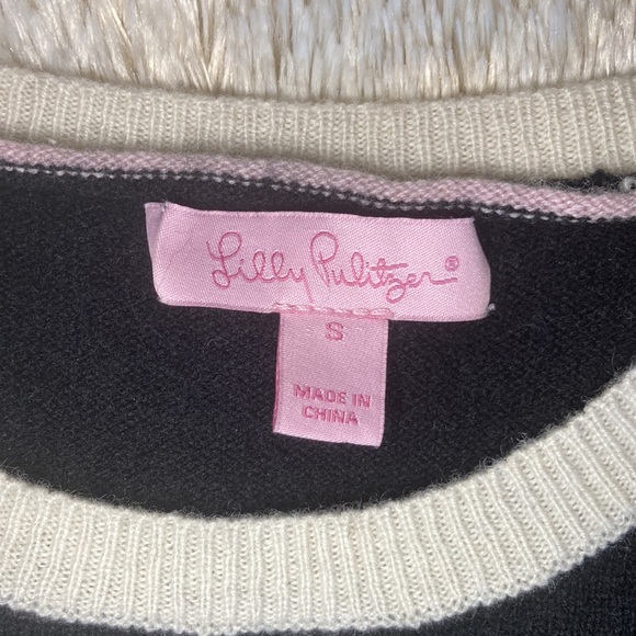 Lilly Pullitzer Cashmere Estelle Bubbly Champagne Holiday Sweater - Picture 5 of 10